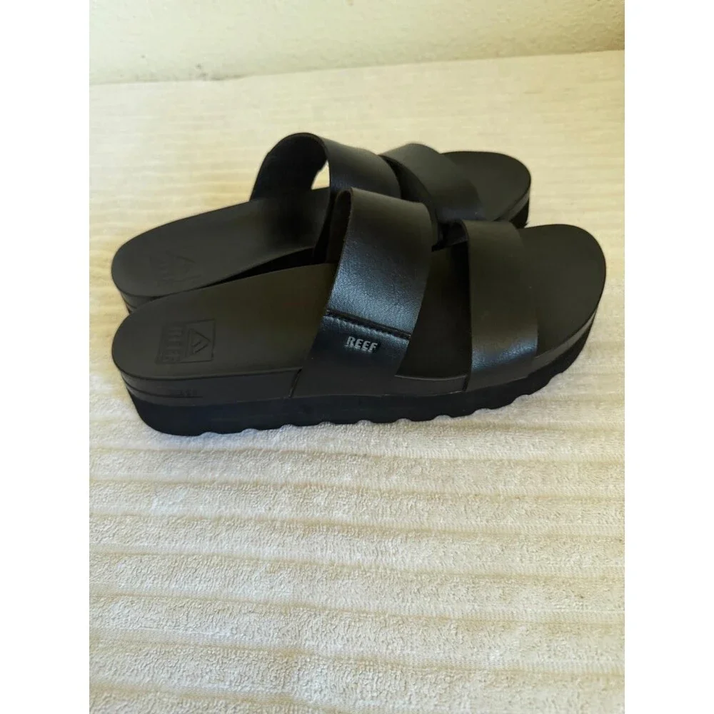 Reef Womens Blaxl Double Strap Platform Slide Sandals Size 9